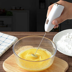 Handheld Electric Egg Beater Mini Battery Powered Milk Frother Coffee Drink Mixer Milk Foamer Cooking Essentials, Kitchen Tools