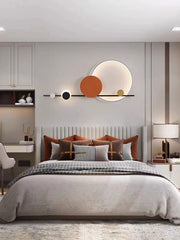 Modern Nordic Art Deco LED Wall Lamp 3000K Living Room Sofa Background Bedroom Bedside Hotel Hall Wall Lighting Creativity Decor