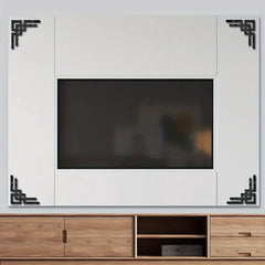 4pcs Acrylic Mirror Sticker Right Angle Corner Hollow Stickers Self Adhesive Removable Wall Mirror Stickers for Home Decor