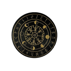 Muy Bien 1PC Wooden Pendulum Board for Divination Meditation Metaphysical Altar Coaster Crystal Base Mat Signs for Home Decor