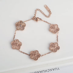 Stainless Steel Adjustable Clover Bracelet – Classic Party Gift