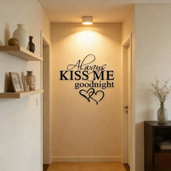 DIY Bedroom Quotes Decals Modern Art Wall Stickers Wall Decor Always Kiss Me Goodnight Removable Stickers Living Room Decoration
