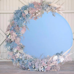 Champagne Round Photography Backdrop Cloth Cover Baby Shower Birthday Party Wedding Decor Photo Backdrop Cloth Circle Background
