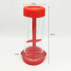 Rotating Flour Sieve Cup Hand-Held Semi-Automatic Flour Mixer Household Baking Tools Plastic Flour Sieve Kitchen Tools, Cooking Utensils