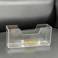 Judaica Passover Clear Lucite Napkin Holder Waterproof Desktop Tissue Stand Acrylic Guest Towel Holder Jewish Pesach Gift