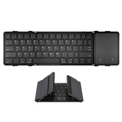 BOW Foldable Bluetooth Keyboard with Touchpad/Numberic Pad Portable Rechargeable Folding Wireless Keyboard for Tablet ipad