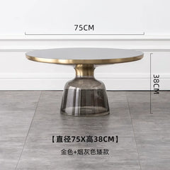 Artistic Glass Coffee Table, Creative Design End Tables for Living Room , Stylish Accent Tea Table with Various Sizes & Colors Living Room Furniture