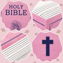 John 3 Pink Cutest Bible Memory Foam Pillow with Bible Throw Pillow Learn the valuable lesson Learn the valuable lesson