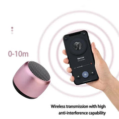 Mini Bluetooth-compatible  Speaker Portable Intelligent One Drag Two Small Steel Cannon Metal Wireless Bluetooth Sound Subwoofer