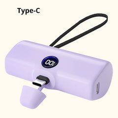 Fast Charging Power Bank Portable Charger External Battery for iPhone Samsung Huawei Xiaomi HONOR 5000mAh Type C or Lightning