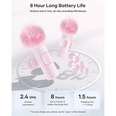 Professional Dual Wireless Microphone Tie Mic Lapel Buttonhole Lavalier For iPhone Android Phone Cell Mobile PC Micro Microphon