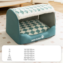 2025 New Kennel Warm in Winter Closed Removable and Washable Security Kennel Cat Bed Medium Large Dog Pet Supplies Puppy Pet Shop