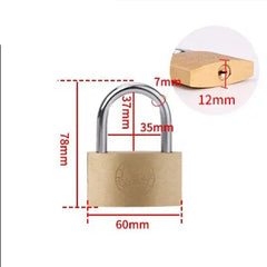 Copper Padlock  Small Locks for Luggage Case Locker Home Improvement Hardware 20mm 25mm 30mm 40mm 50mm Include 3Keys