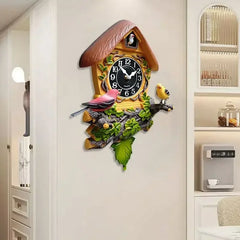 Cuckoo Wall Clock Silent Clocks Creative House Home Ornaments Interior Living Room Wall Decoration Items on The Hour Design