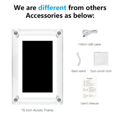 5-Inch Acrylic Digital Photo Frame – IPS Screen with 4GB Memory Home Decor