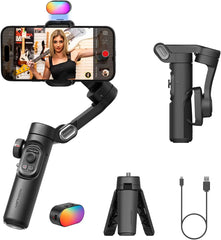 AOCHUAN Smart XE Gimbal Stabilizer 3-Axis Foldable Handheld Stand For iPhone Android With Focus Wheel For Vlog Live Streaming