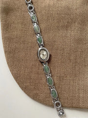 Luxury Green Jade Quartz Wristwatch for Women – Elegant Gift