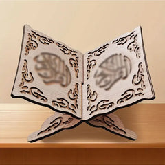 High Aesthetic Hollow Reading Stand, Wood Grain Recitation Stand