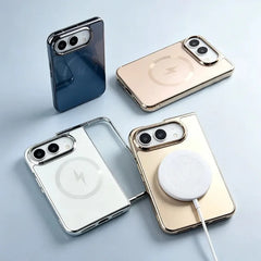 AG Electroplated Acrylic Matte For Magsafe Phone Case Suitable for iPhone Ultra 18 Ultra Thin Magnetic Foldable Protective Cover
