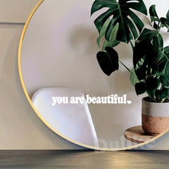 Inspire Motivational Quote Decal You Are Beautiful Mirror Vinyl Sticker Believe in yourself Stickers Bathroom Fitting Room Decor