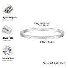 Vnox Gold Plated Love Cuff Bangle – Stainless Steel Bracelet