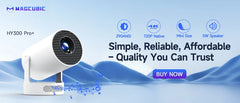 Magcubic L018 360° Projector 650ANSI 8K Android 14 Native 1080P with Auto Keystone Focus Wifi6 BT5.4 Portable Outdoor