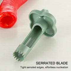 2-in-1 Fruit Pepper Corer Color Pepper Corer Seed Removing Tool Portable Kitchen Utensil Reusable Fruit Vegetable Coring Tool