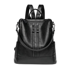Women Soft Leather Backpack School Black Casual Multifunctional College Bag Large Capacity Shoulder Bags Travel Tote Backpack