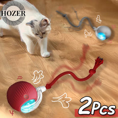 2PCS Smart Cat Rolling Ball Toys – Rechargeable Mouse Imitation Pet Shop