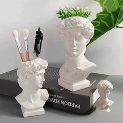 Ins Nordic David Vase  Ornaments Flower Pot Makeup Brush Storage Bucket  Vintage Home Decoration Art Sketch Practice