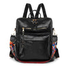 2023 New Women Backpack High Quality Leather Backpack Multifunction Shoulder Bags School Bags for Teenager Girls Bagpack Mochila - Black