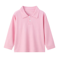 1/2/3 Pcs Children's Solid Color POLO Shirt Boy Handsome Fashion Sports T-shirt Girl Lapel Casual And Comfortable Short Sleeves