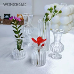 Creative Cute MINI Glass Vase Hydroponic Terrarium Art Hydroponic Table Vase Glass Crafts DIY Aromatherapy Bottle Home Decor