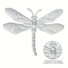 Vintage 3D Metal Dragonfly Wall Art Hanging Decor Wrought Iron Wall Hanging Sculpture Garden Home Party Decoration