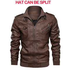 Men's Leather Jackets Autumn Casual Motorcycle PU Jacket Biker Leather Coats Brand Clothing EU Size SA722