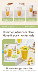 12 Blades Electric Portable Blender 350ML Juicer Fruit Mixers USB Rechargeable Smoothie Juicer Cup Squeezer Juice Maker