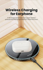 Toocki 15W Wireless Charger Pad Fast Wireless Charging Station for iPhone 15 14 13 12 Samsung Galaxy S23 S22 S21 S20 Airpods
