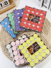 50pcs gift box candlelight small candles create a festive atmosphere. Small candlesticks, smokeless and odorless