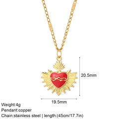 Heart Evil Blue Eye Sun Necklace for Women Cute Dog Bee Elephant Gold Color Pendant Long Stainless Steel Chains