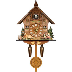 Big Fashion Wooden Cuckoo Clock Handmade Wall Cuckoo Alarm Clock Traditional Wooden Clock Living Room Home Wall Clocks For Decor