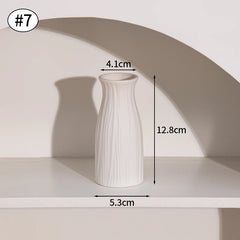 White Ceramic Vases Nordic Decorative Vasen Ornaments Home Living Room Decor Flower Arrangements Sketching Props Desktop Decor