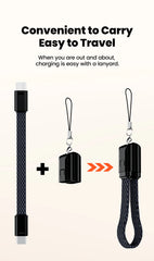 60W USB C To Type C Short Keychain Cable For Samsung Xiaomi 16.5cm 27W Type C To Lightning Charging Cable For iPhone Power Bank