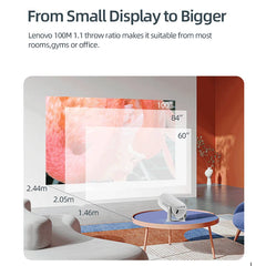 Lenovo Portable 4K Projector 100M Android 12 WIFI 6 TOF No-Sense Auto Focus Outdoor Full HD Projector Video Movie Home Theater