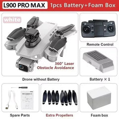 L900 Pro MAX GPS Drone 4K Professional HD Dual Camera 5G Wifi 360° Obstacle Avoidance Brushless Foldable Quadcopter RC Drone Toy