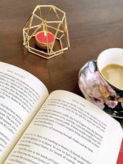 1pcs Metal Hexagon Geometric Design Tea Light Votive Candle Holders, Iron Hollow Tea Light Candle Holders for Vintage Wedding Ho