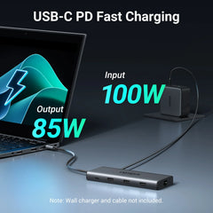 UGREEN Dual HDMI USB-C HUB 8K 4K HDMI Adapter 10 in 1 Splitter with RJ45 USB3.0 PD 100W Dock for MacBook Pro Air Laptop USB HUB