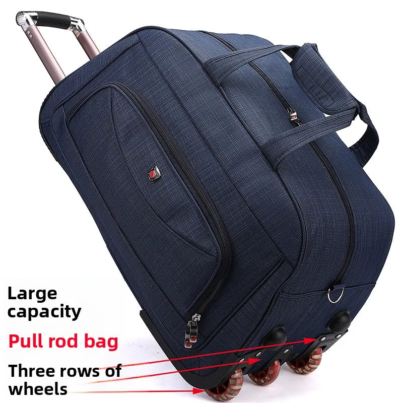 Large Capacity Stackable Handheld Travel Bag Wheel Skating Luggage Suitcase for Men And Women Business Travel Bag