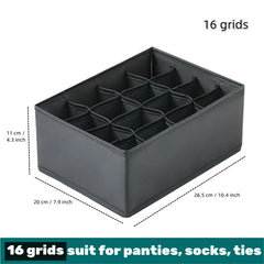 Socks & Underwear Organizer Box – Washable Drawer Storage