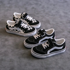 Children's Canvas Shoes Boys Board Shoes New Net Red Low Gang Middle and Large Children Baby Girls Board Shoes Parent-Child Shoe
