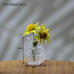 Creative Cute MINI Glass Vase Hydroponic Terrarium Art Hydroponic Table Vase Glass Crafts DIY Aromatherapy Bottle Home Decor